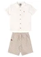 Quimby - Conjunto Camisa Tricoline Bermuda Branco - variação: Branco