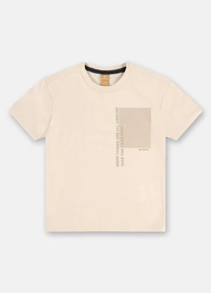 Up Baby - Conjunto Camiseta Around You Bermuda Bege - UP BABY