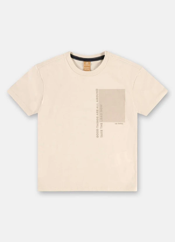 Up Baby - Conjunto Camiseta Around You Bermuda Bege 2