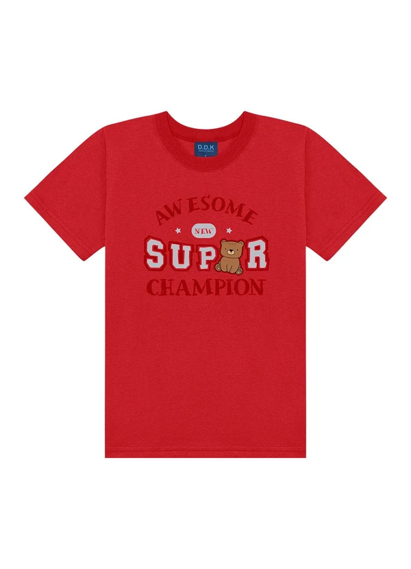Ddk - Conjunto Camiseta Awesome New Supe Vermelho