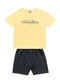 Fakini Kids - Conjunto Camiseta/Bermuda Vermelho - variação: Amarelo