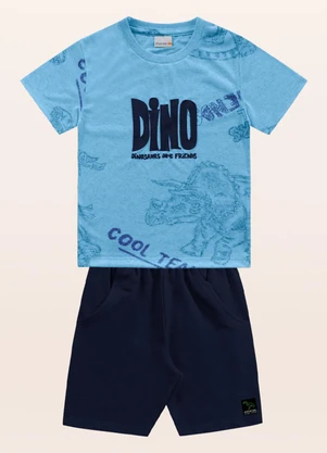 Fakini Kids - Conjunto Camiseta/Bermuda Azul - FAKINI KIDS