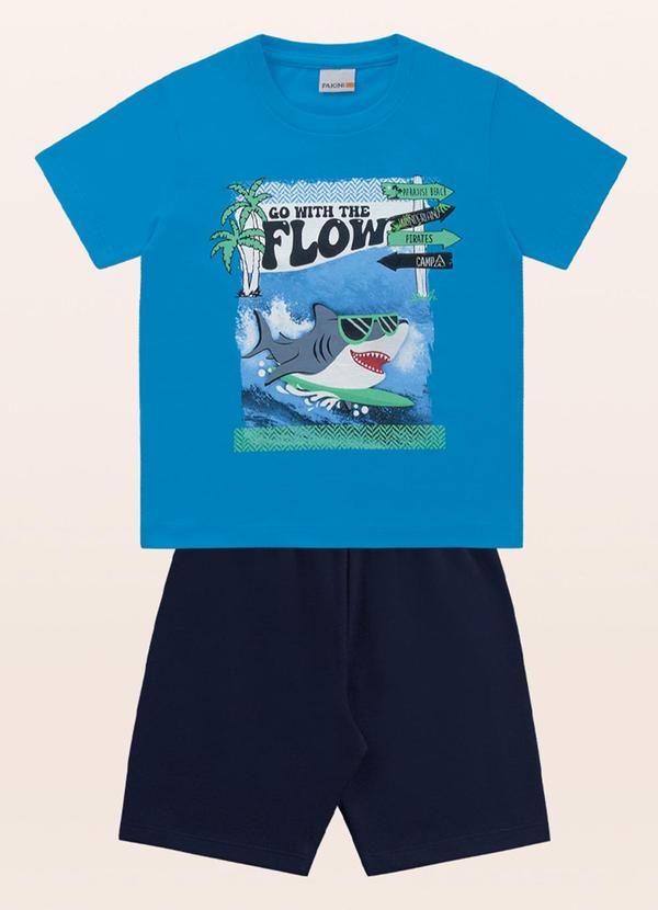 Fakini Kids - Conjunto Camiseta/Bermuda Azul 3