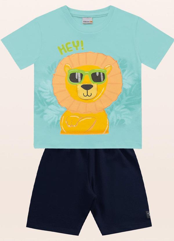 Fakini Kids - Conjunto Camiseta/Bermuda Azul