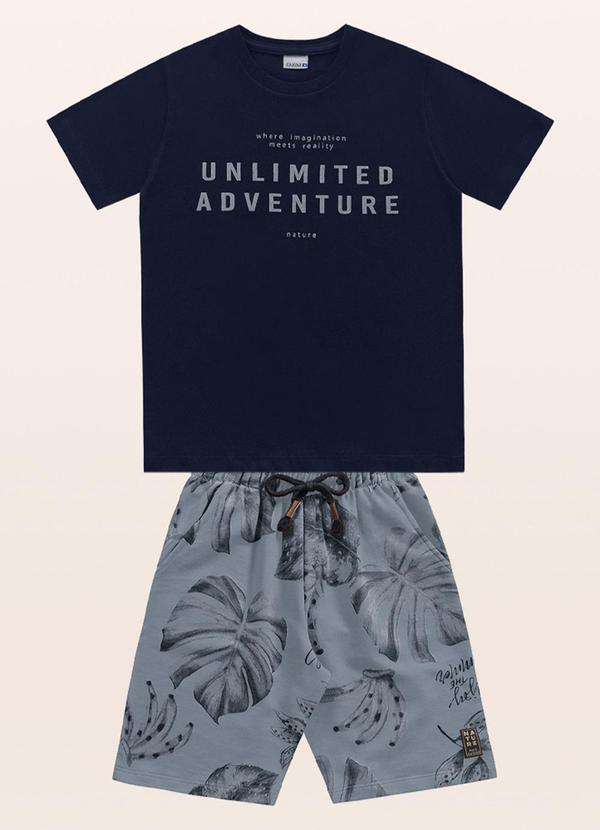 Fakini Kids - Conjunto Camiseta/Bermuda Azul