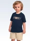 Fakini Kids - Conjunto Camiseta/Bermuda Marrom - variação: Azul
