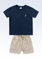 Fakini Kids - Conjunto Camiseta/Bermuda Azul - variação: Azul