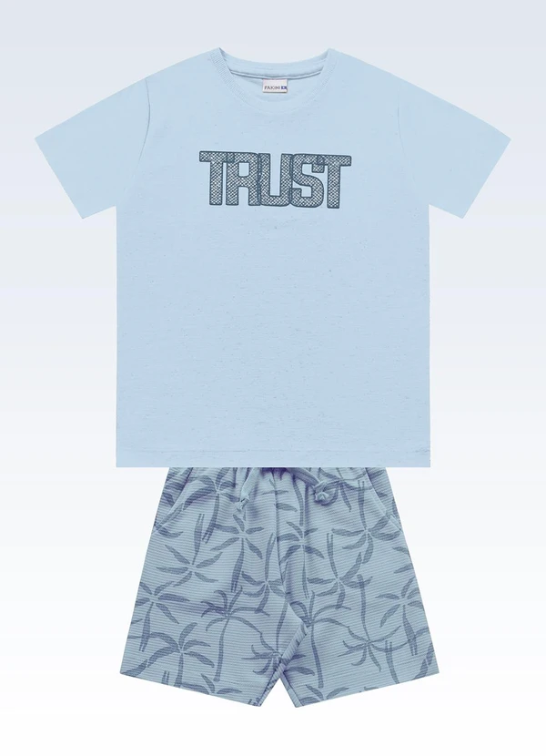 Fakini Kids - Conjunto Camiseta/Bermuda Azul