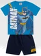 Batman - Conjunto Camiseta/Bermuda Batman Branco - variação: Azul
