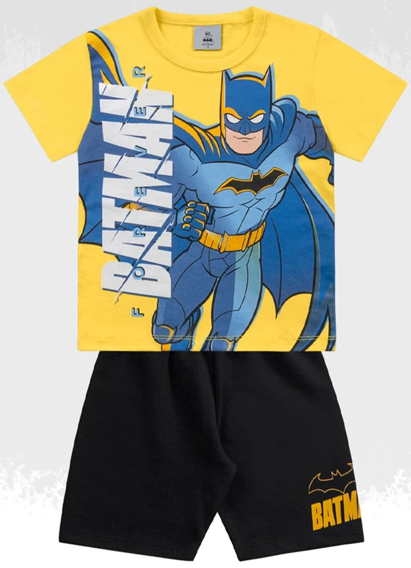 Batman - Conjunto Camiseta/Bermuda Batman Preto 4