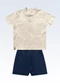 Fakini Kids - Conjunto Camiseta/Bermuda Bege - variação: Bege