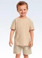 Fakini Kids - Conjunto Camiseta/Bermuda Bege - variação: Bege