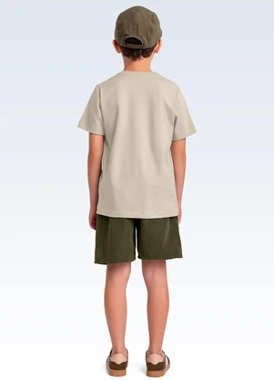 Fakini Kids - Conjunto Camiseta/Bermuda Bege - FAKINI KIDS