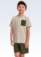 Fakini Kids - Conjunto Camiseta/Bermuda Bege - variação: Bege