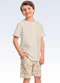 Fakini Kids - Conjunto Camiseta/Bermuda Azul - variação: Bege