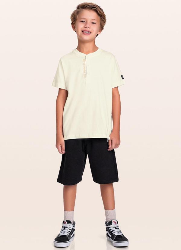 Fakini Kids - Conjunto Camiseta/Bermuda Branco