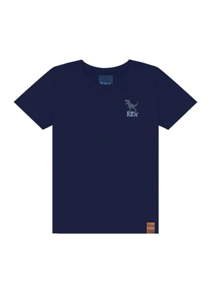 Ddk - Conjunto Camiseta Bermuda Dino Azul  - DDK
