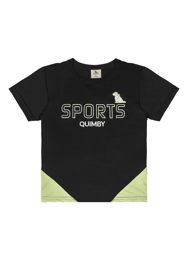 Quimby - Conjunto Camiseta Bermuda Dry Fit Preto 2