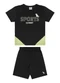 Quimby - Conjunto Camiseta Bermuda Dry Fit Preto - variação: Preto
