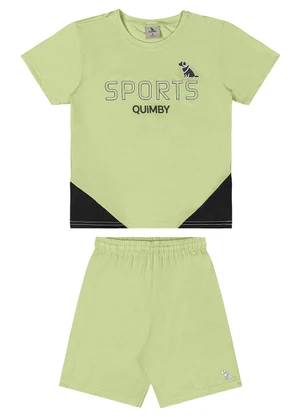 Quimby - Conjunto Camiseta Bermuda Dry Fit Verde - QUIMBY