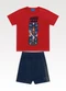 Fakini Kids - Conjunto Camiseta/Bermuda Hot Wheels Azul - variação: Vermelho