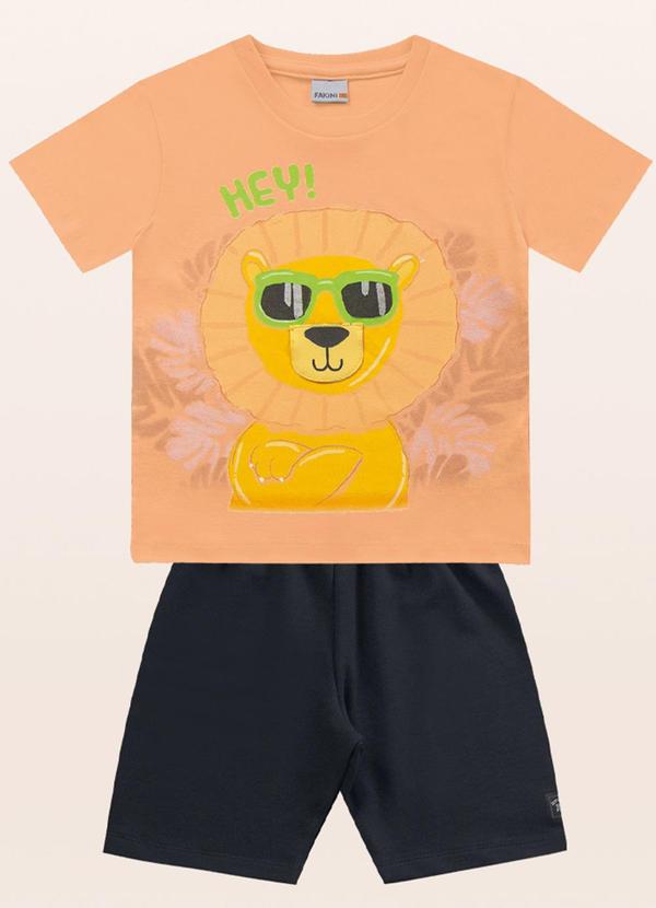 Fakini Kids - Conjunto Camiseta/Bermuda Laranja 3