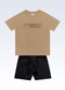 Fakini Kids - Conjunto Camiseta/Bermuda Marrom - variação: Marrom