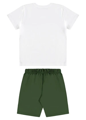 Bee Loop - Conjunto Camiseta Bermuda Moletom Branco - BEE LOOP