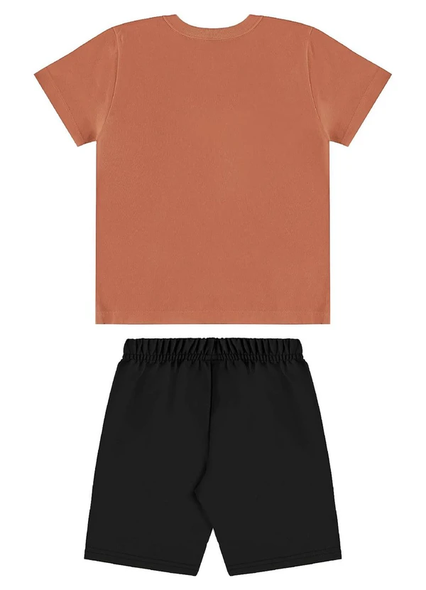 Bee Loop - Conjunto Camiseta Bermuda Moletom Marrom 3
