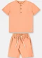 Up Baby - Conjunto Camiseta Bermuda Nature Branco - variação: Marrom