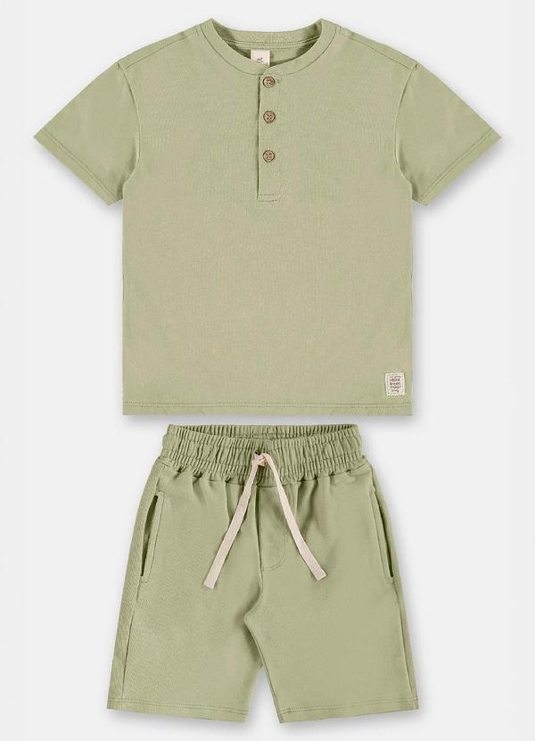 Up Baby - Conjunto Camiseta Bermuda Nature Up Baby Verde
