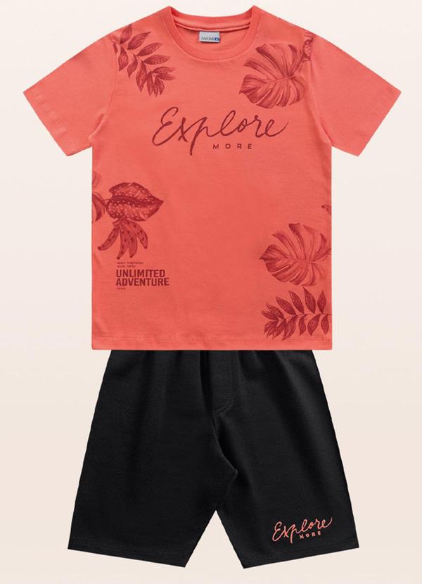 Fakini Kids - Conjunto Camiseta/Bermuda Preto 3