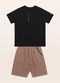 Fakini Kids - Conjunto Camiseta/Bermuda Branco - variação: Preto