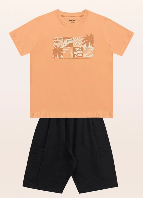 Fakini Kids - Conjunto Camiseta/Bermuda Preto 3