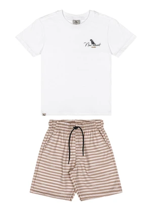Quimby - Conjunto Camiseta Bermuda Branco - QUIMBY