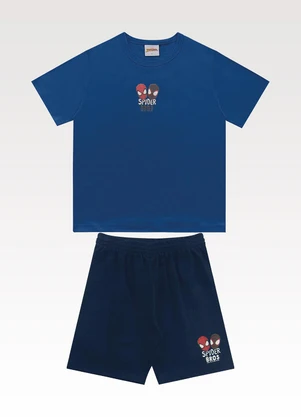 Fakini Kids - Conjunto Camiseta/Bermuda Spider-Man Azul - FAKINI KIDS