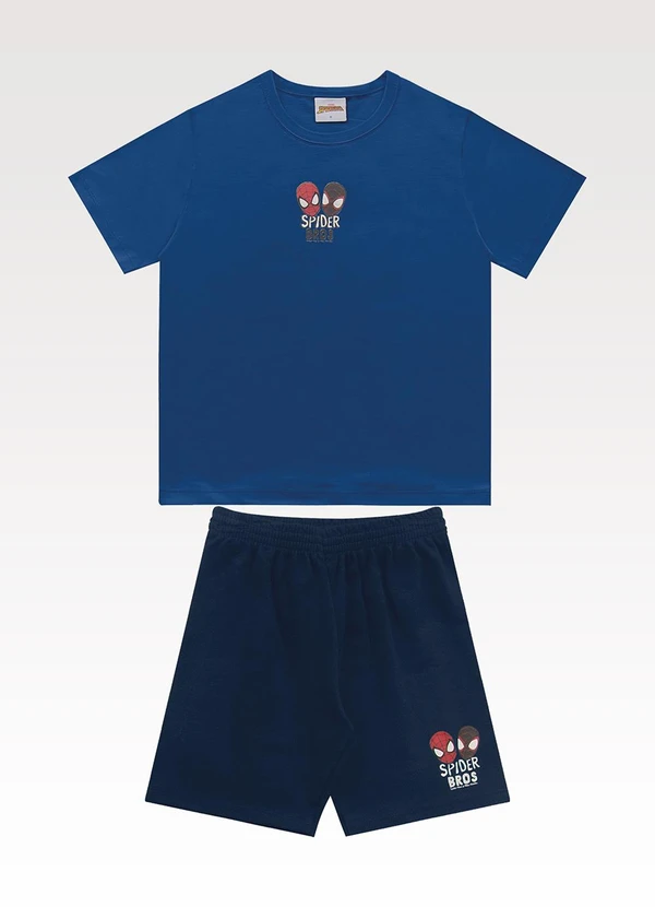 Fakini Kids - Conjunto Camiseta/Bermuda Spider-Man Azul