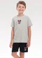 Fakini Kids - Conjunto Camiseta/Bermuda Spider-Man Azul - variação: Cinza