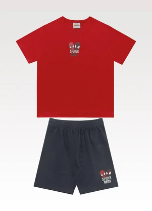 Fakini Kids - Conjunto Camiseta/Bermuda Spider-Man Vermelho - FAKINI KIDS