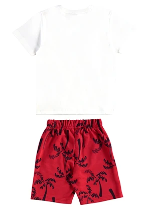 Bee Loop - Conjunto Camiseta Bermuda Tropical Bege - BEE LOOP