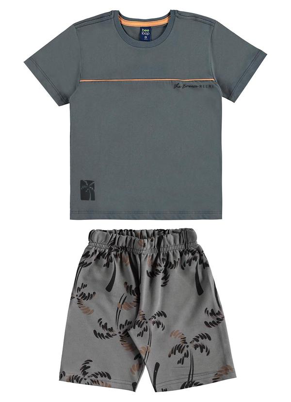 Bee Loop - Conjunto Camiseta Bermuda Tropical Cinza