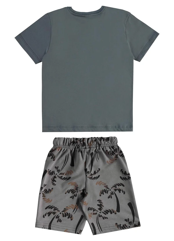 Bee Loop - Conjunto Camiseta Bermuda Tropical Cinza 4