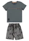 Bee Loop - Conjunto Camiseta Bermuda Tropical Bee Loop Preto - variação: Cinza