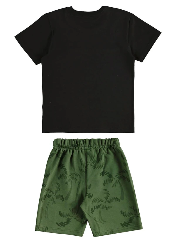 Bee Loop - Conjunto Camiseta Bermuda Tropical Bee Loop Preto 5