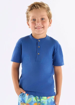 Up Baby - Conjunto Camiseta Bermuda Azul - UP BABY