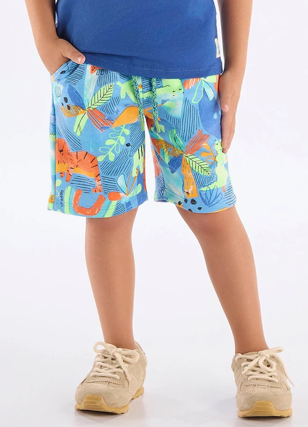 Up Baby - Conjunto Camiseta Bermuda Azul 3