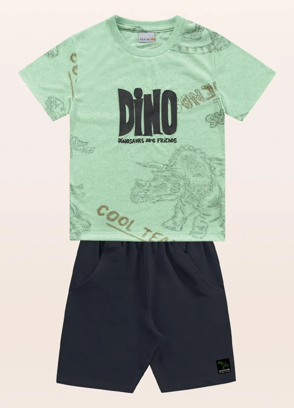 Fakini Kids - Conjunto Camiseta/Bermuda Verde 3