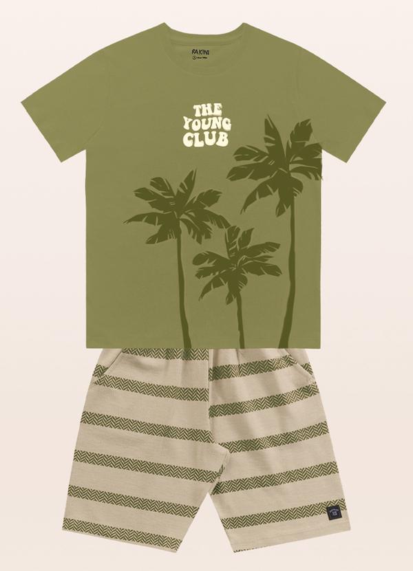 Fakini Kids - Conjunto Camiseta/Bermuda Verde