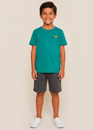 Fakini Kids - Conjunto Camiseta/Bermuda Verde - FAKINI KIDS