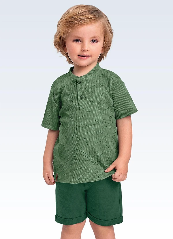 Fakini Kids - Conjunto Camiseta/Bermuda Verde